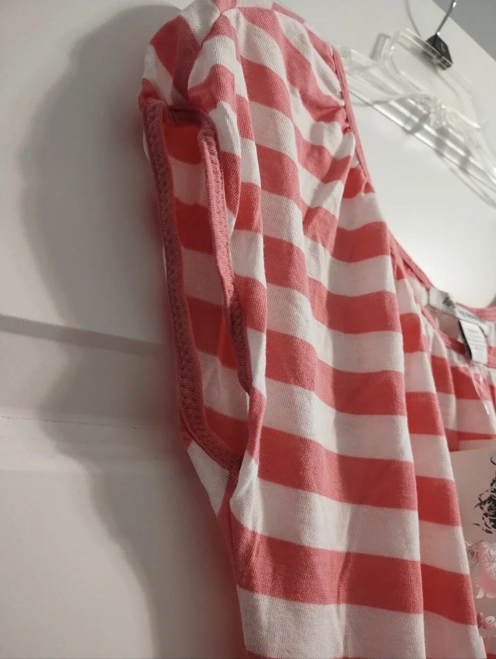 Girls' Pink and White Striped Elastic-Waist Dress